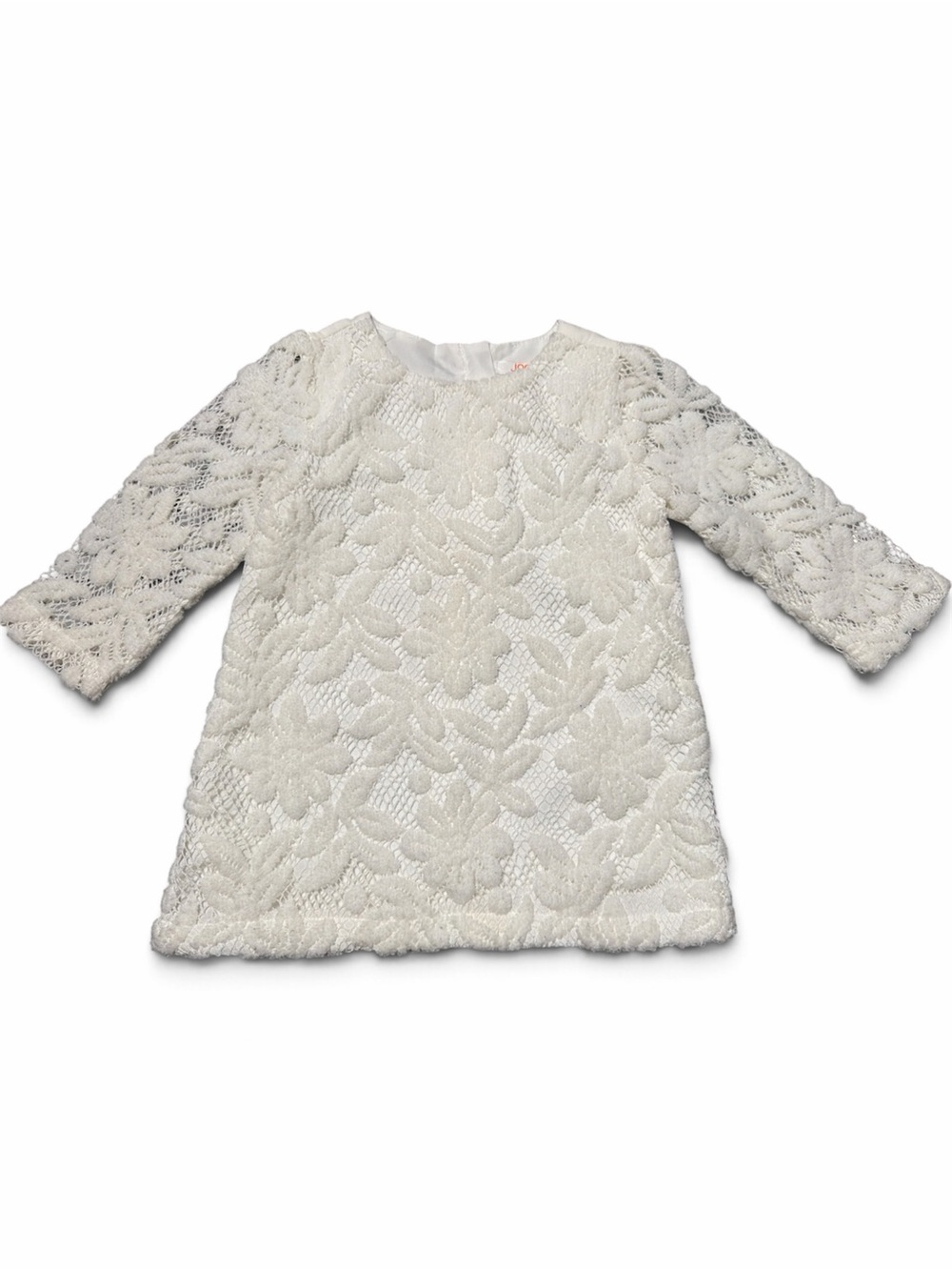 Joe Fresh Floral Lace Shift Dress Cream White Size 18-24 Months Special Occasion